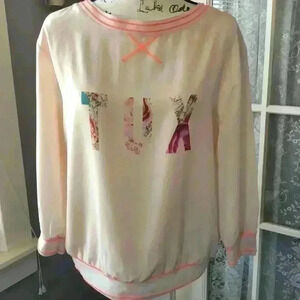 Ted Baker Floral Lettered Pullover with neon accent stitching